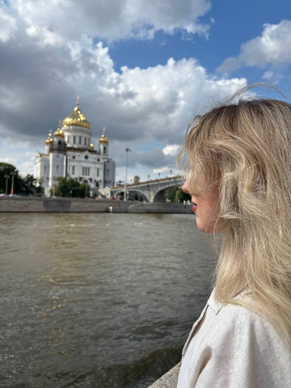 By the river